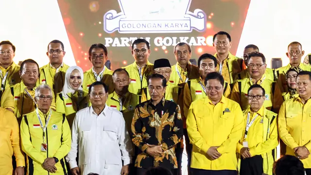 Jokowi Prabowo Hadiri HUT Partai Golkar