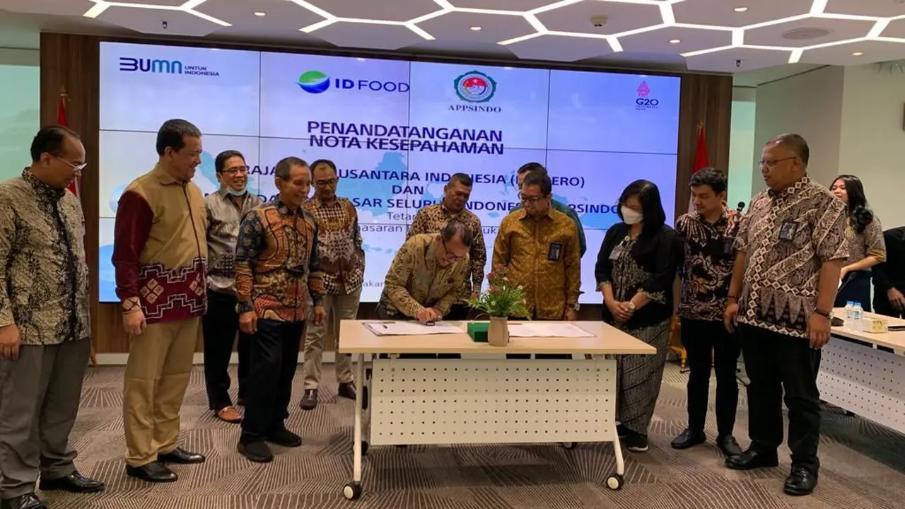 Holding BUMN Pangan atau ID Food menggandeng Asosiasi Pedagang Pasar Seluruh Indonesia (Appsindo) berupaya menjaga inflasi di sektor pangan.