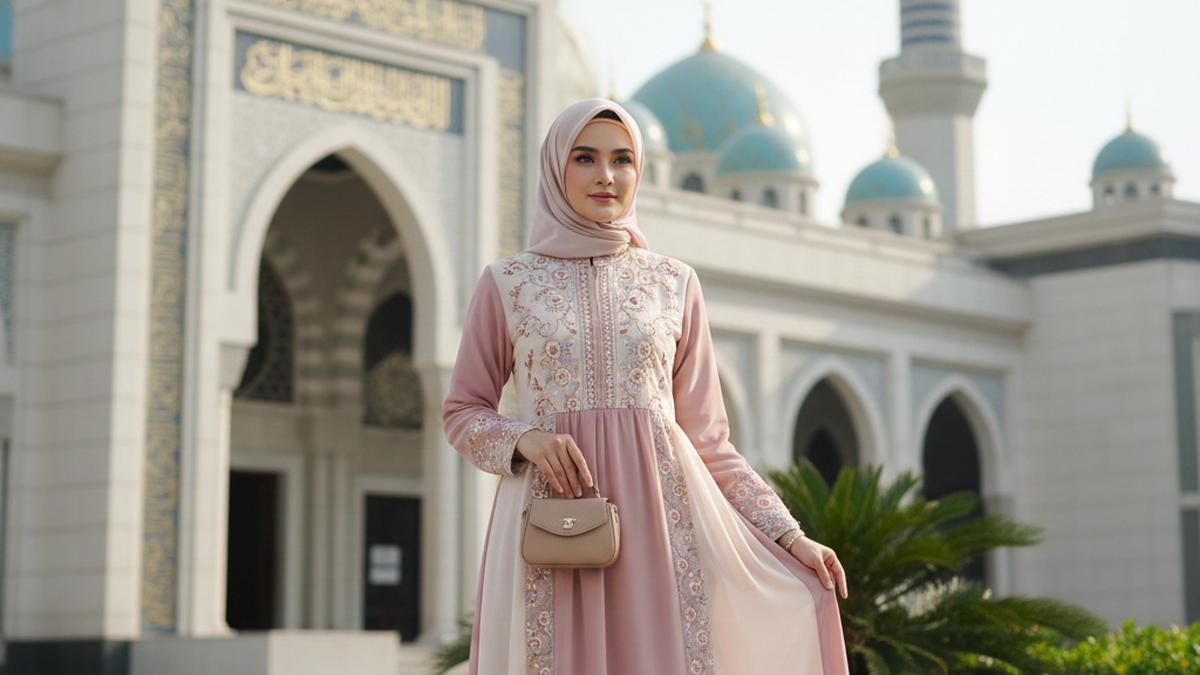 9 Model Gamis Kombinasi Ceruti yang Elegan, Tampil Menawan di Berbagai Acara 2026