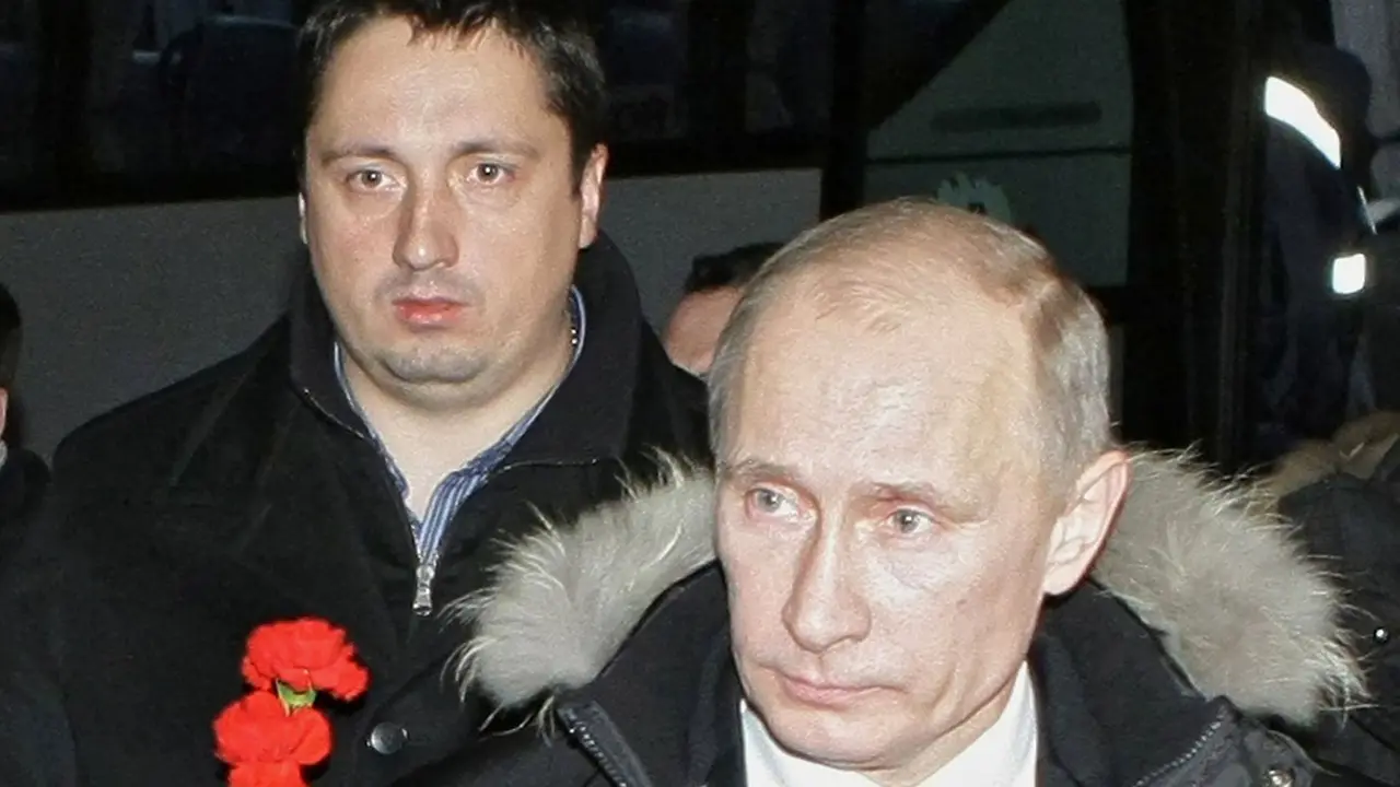 Suporter Rusia, Alexander Shprygin, bersama Presiden Rusia, Vladimir Putin