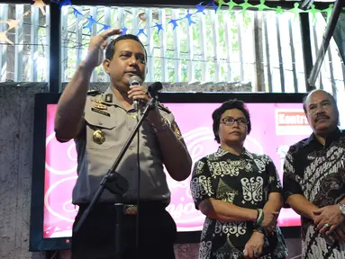 Kombes (Pol) Rikwanto (kiri) saat menghadiri acara ulang tahun Kontras yang ke-17, Jakarta, Jumat (20/3/2015). (Liputan6.com/Johan Tallo)