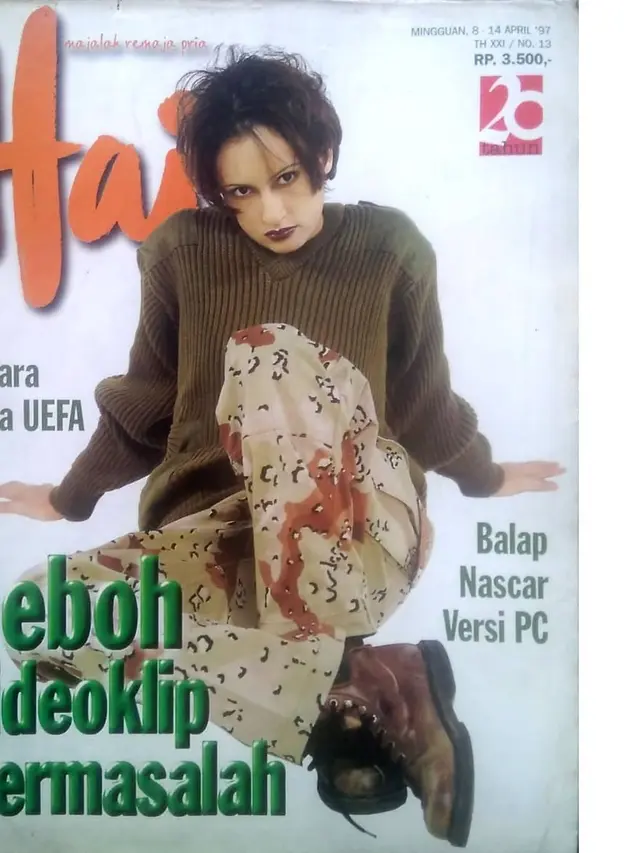 Bianca Adinegoro. (Foto: Instagram @koleksimajalah_hai_)