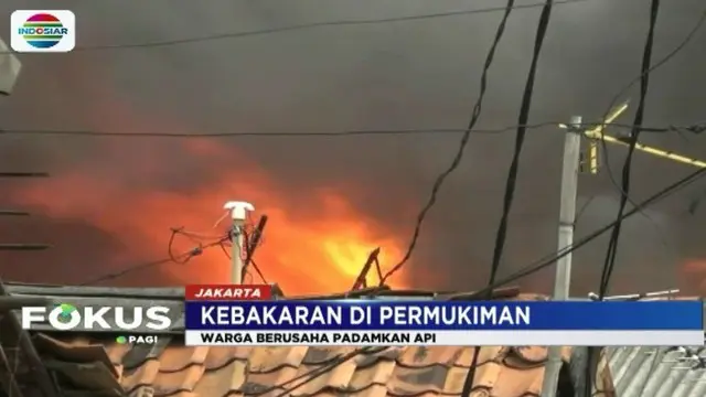 Perumahan di Menteng Tenggulun Jakarta Pusat Kebakaran
