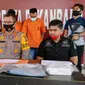 Polresta Pekanbaru dalam jumpa pers jambret sadis yang menewaskan emak-emak di jalanan. (Liputan6.com/M Syukur)