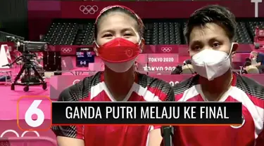 Ganda putri Indonesia, Greysia Polii dan Apriyani Rahayu mencatat sejarah, dengan lolos ke babak final Olimpiade Tokyo 2020. Di babak semifinal sebelumnya, Greysia-Apriyani sukses mengalahkan pasangan Korea Selatan dengan dua gim langsung.