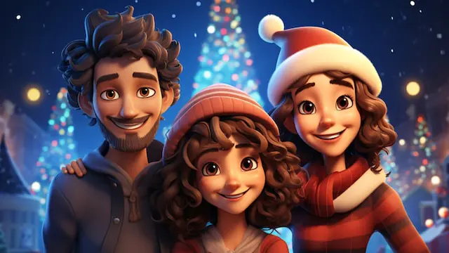 Ilustrasi merayakan Natal (Freepik)
