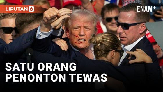 VIDEO: Serangan Penembakan Donald Trump, Satu Orang Penonton Tewas