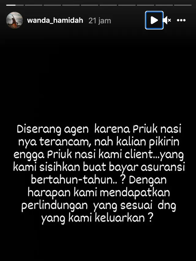 Unggahan Wanda Hamidah. (Foto: Instagram @wanda_hamidah)