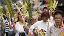 Minggu Palma menjadi bagian tak terpisahkan dari Pekan Suci yang mempersiapkan umat Kristiani untuk perayaan Paskah, kebangkitan Yesus Kristus. (Ted ALJIBE/AFP)