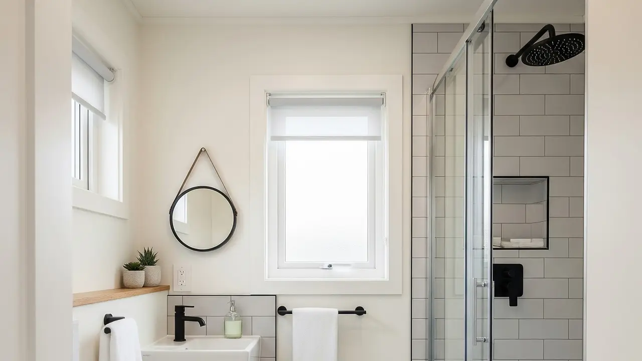 Desain Kamar Mandi Kecil tapi Fungsional untuk Rumah Mini (Image by Gemini AI)