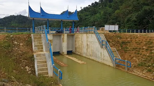Daerah Irigasi (DI) Sawah Laweh Tarusan di Kecamatan Koto XI Tarusan, Kabupaten Pesisir Selatan, Sumatera Barat. (Dok Kementerian PUPR)