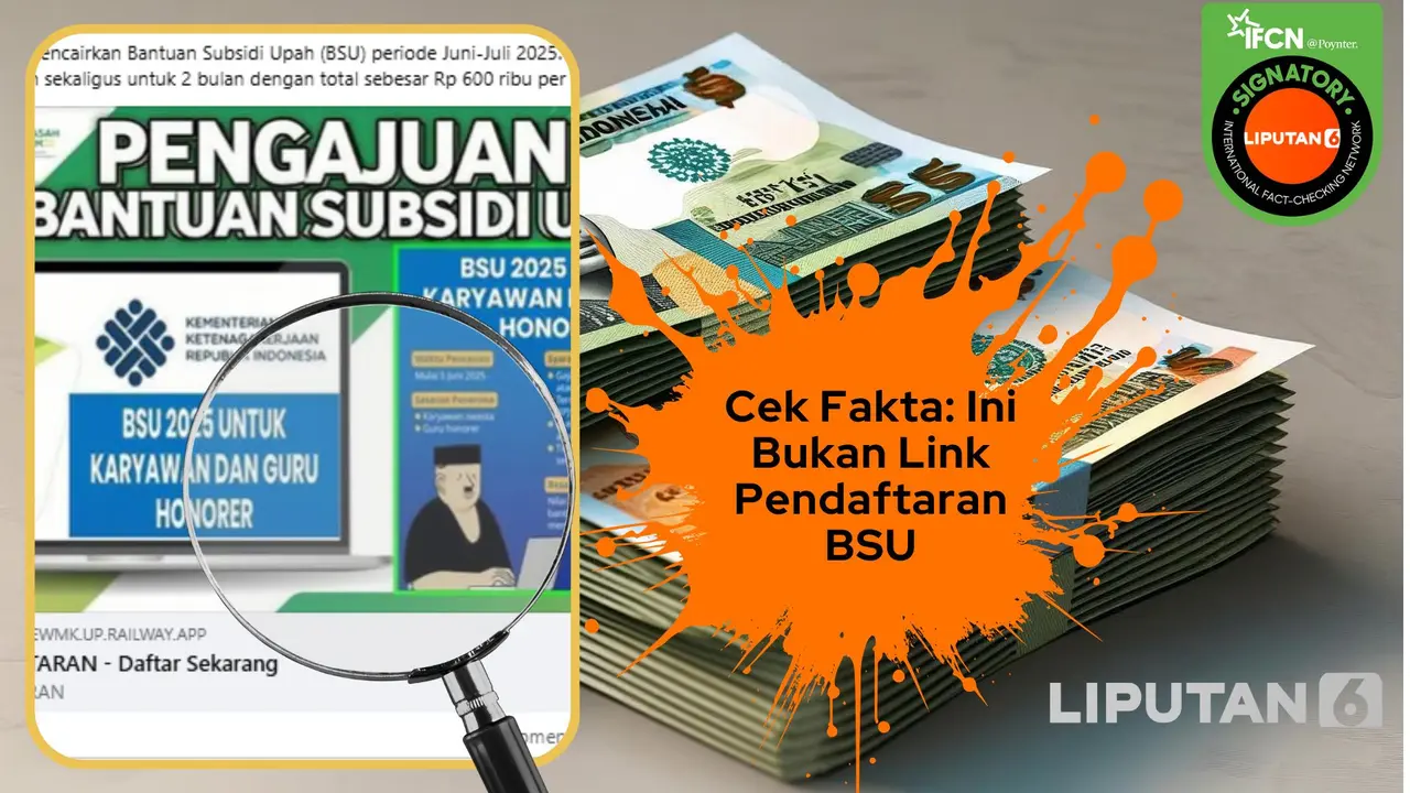 Tangkapan layar klaim link pendaftaran untuk pencairan BSU (Sumber: Canva)