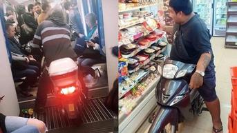 10 Potret Motor Nyasar di Tempat Tak Semestinya Ini Sukses Bikin Geleng-geleng Kepala