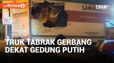 Gerbang Keamanan di Dekat Gedung Putih AS Ditabrak Truk!