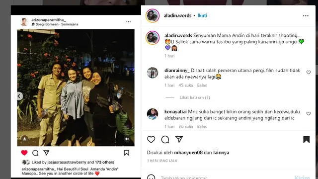 Amanda Manopo dikabarkan cabut dari Ikatan Cinta (Foto: instagram  aladin.words)