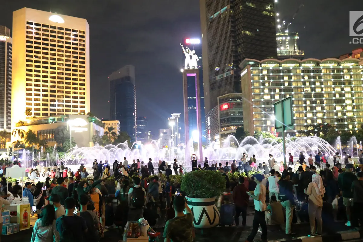 Car Free Night Tahun Baru di Jakarta.