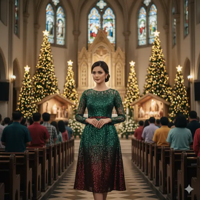 7 Model Dress Natal 2025 yang Cocok untuk Ibadah dan Perayaan yang Elegan, Sopan hingga Modern