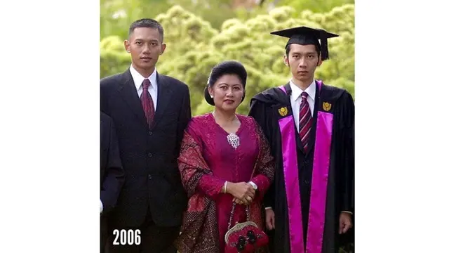 7 Potret Kebersamaan Ani Yudhoyono dengan Kedua Putranya Dari Kecil Hingga Dewasa