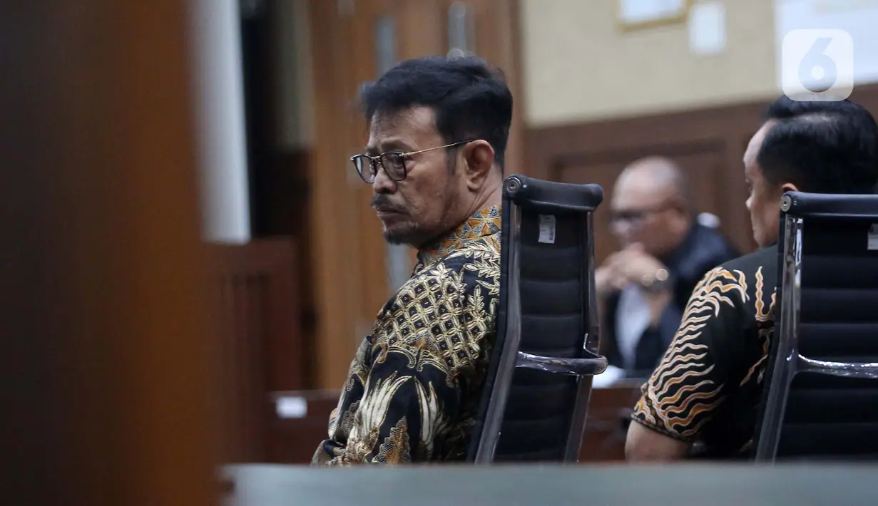 Saat membacakan tuntutan, JPU pada KPK menyakini Syahrul Yasin Limpo terbukti bersalah telah melakukan pemerasan terhadap anak buahnya di Kementerian Pertanian (Kementan). (Liputan6.com/Angga Yuniar)