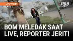 Momen dramatis terjadi saat reporter Rudaw TV melaporkan langsung dari Damaskus. Suara jet tempur dan ledakan besar tiba-tiba terdengar di tengah siaran langsung, membuat reporter dan kru berlari menyelamatkan diri.