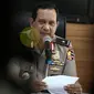 Kabagpenum Polri Brigjen Rikwanto memberi keterangan pers terkait penangkapan terduga teroris Jatiluhur di Jakarta, Senin (26/12). (Liputan6.com/Faizal Fanani)