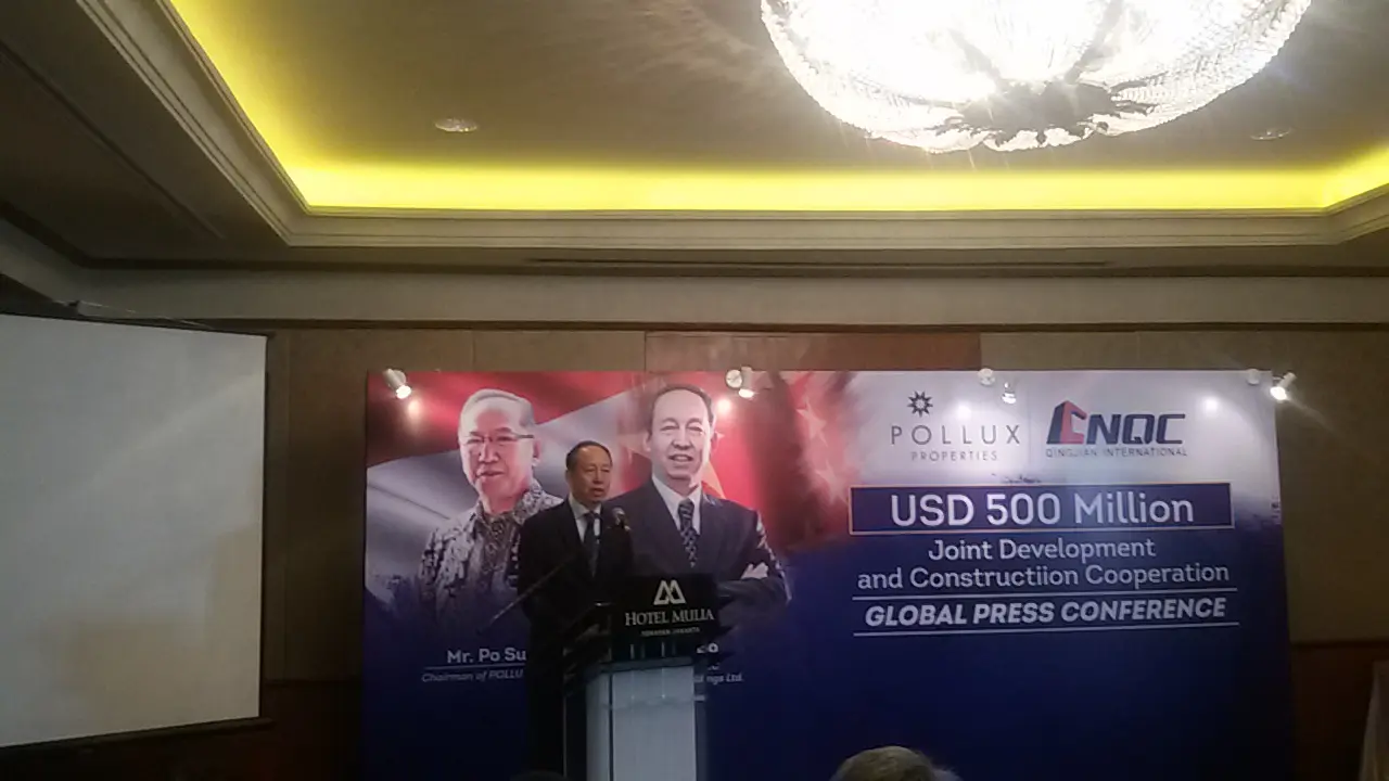 Kerjasama Pollux Properties dengan Qingjian (Foto: Achmad/Liputan6.com)