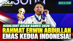 Highlight Emas Kedua Indonesia! Rahmat Erwin Abdullah Juara Angkat Besi Asian Games 2026