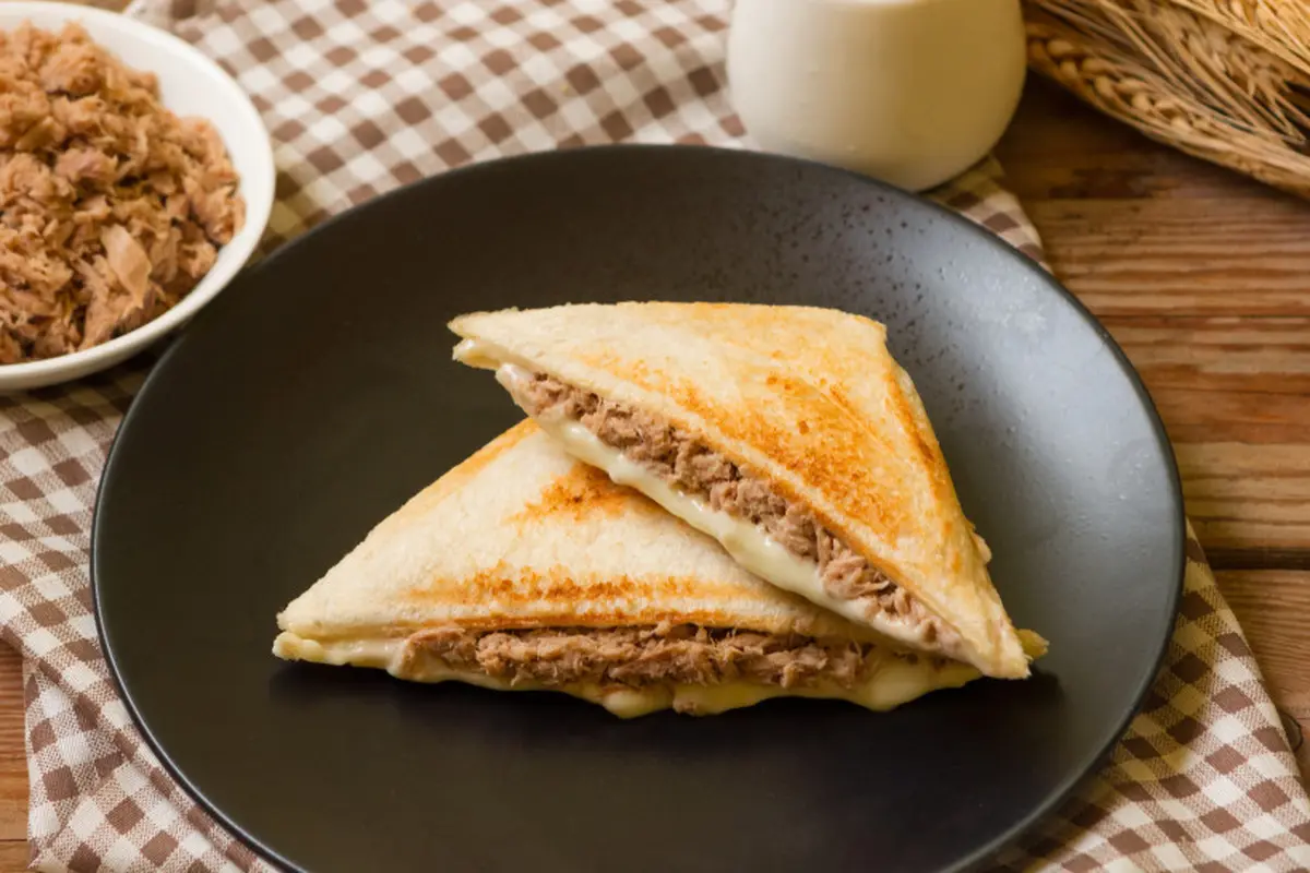 roti tawar bakar isi tuna mayo