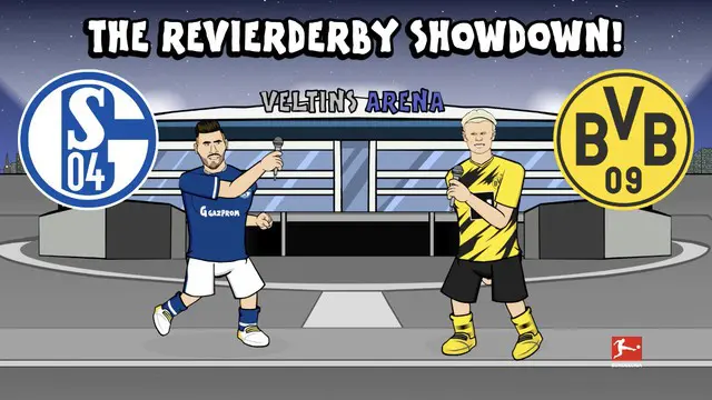 Berita video animasi kocak 442oons untuk laga Schalke melawan Borussia Dortmund pada pekan ke-22 Bundesliga 2020/2021, dihadirkan rap battle Sead Kolasinac melawan Erling Haaland.