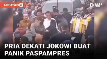Sebuah momen menegangkan terjadi kala kunjungan kerja Presiden Joko Widodo. Jokowi berkunjung ke Pulau Nias, Sumatera Utara pada Rabu (6/7/2022). Di tengah kerumunan, seorang pria berjaket biru berlari membawa sesuatu ke arah Jokowi. Paspampres yang ...