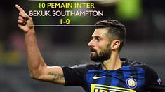 Video gol Antonio Candreva saat Inter Milan berjumpa Southampton, Jumat (21/10/2016) dinihari WIB
