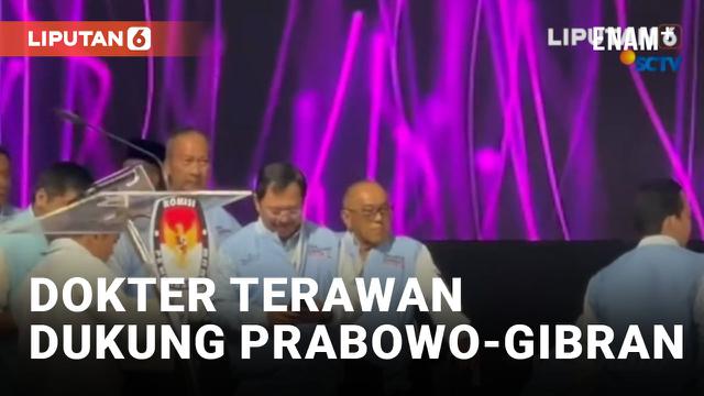 LAMA TAK MUNCUL, DOKTER TERAWAN TERLIHAT DUDUK DI BARISAN PENDUKUNG PRABOWO-GIBRAN