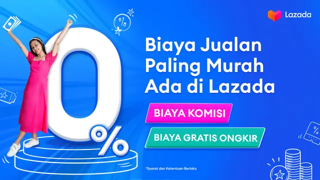 Biaya jualan paling murah ada di Lazada