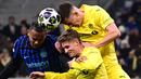 Inter Milan sejatinya harus berusaha ekstra karena pada laga sebelumnya kalah dengan skor 1-3 saat bertandang ke markas klub Norwegia tersebut. (AFP/Piero Cruciatti)