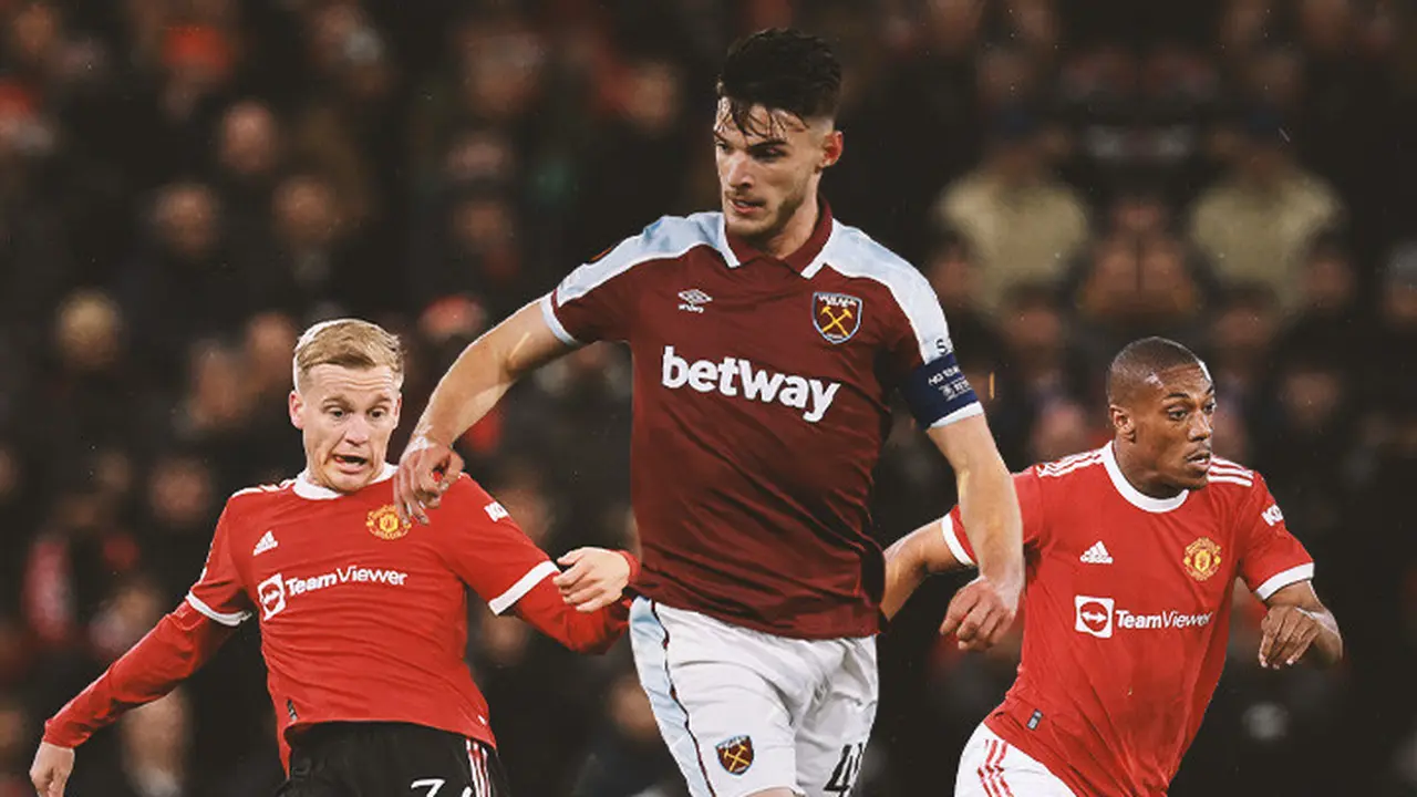 Ilustrasi - Donny van de Beek, Declan Rice, Anthony Martial