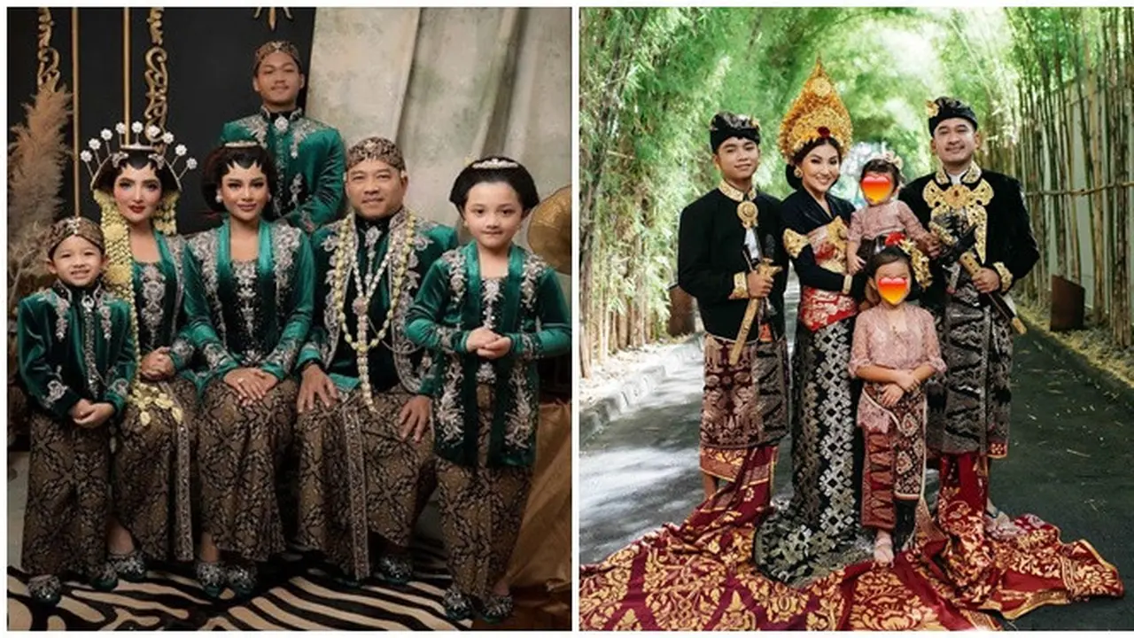 Potret Kompak 6 Keluarga Artis Tanah Air Pakai Baju Adat, Anggun dan Gagah