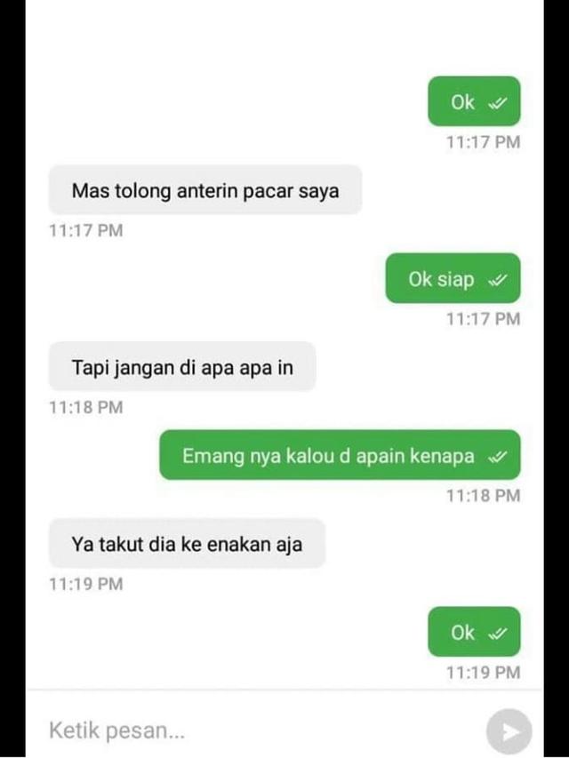 6 Chat Ojek Online dengan Penumpang Ini Bikin Mikir Aneh-Aneh
