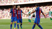 Selebrasi Pemain Barcelona (Reuters)