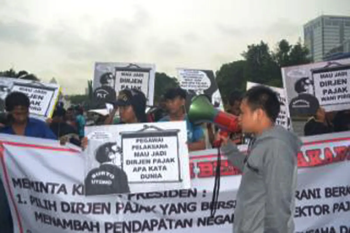 BEM Aliansi Jakarta Gelar Aksi Tolak Dirjen Pajak di Istana