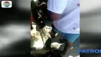 Warga langsung melumpuhkan ular yang akan memangsa hewan ternak tersebut.