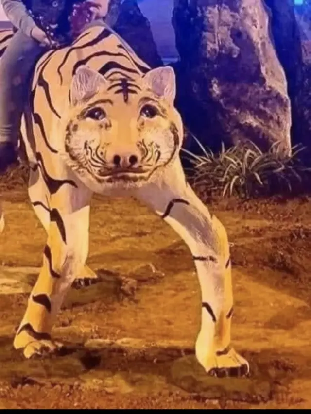 10 Potret Patung Macan Lucu Ini Bikin Geleng Kepala
