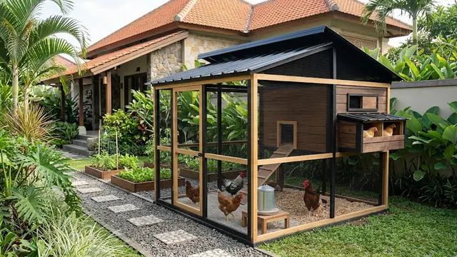 Kandang Ayam Tidak Harus Kumuh, 7 Model Ini Justru Terlihat Rapi (AI Generated)