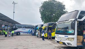 Bus Damri untuk Mudik 2025 (Foto: Liputan6.com/Arief RH)