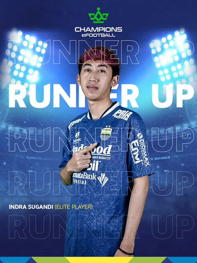 Indra Sugandi mewakili Persib meraih runner up dalam kompetisi esport Champions eFootball kategori Elite (Dok. Persib)