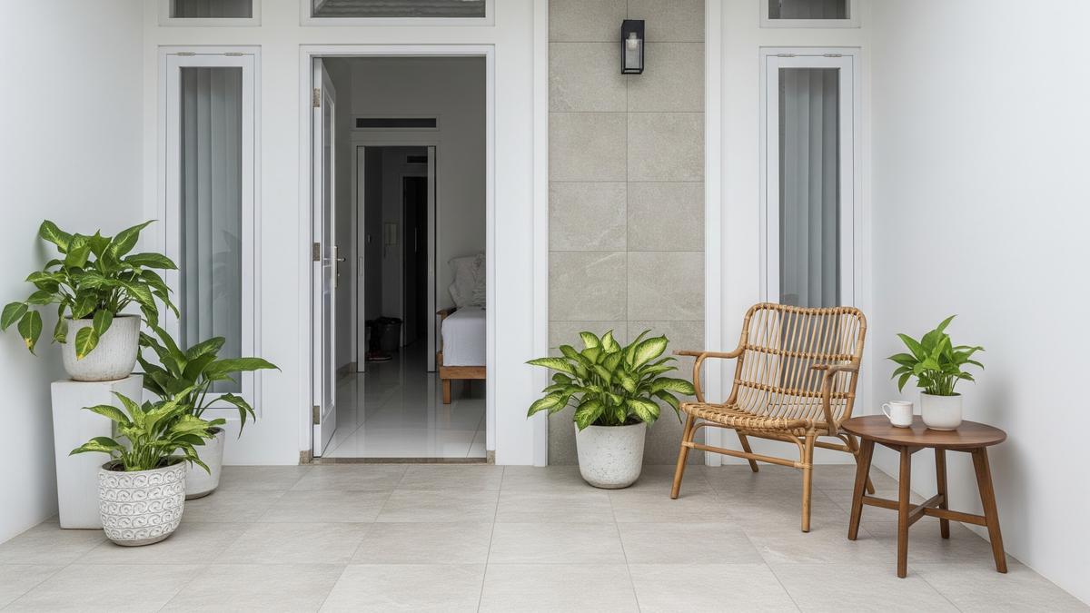 10 Warna Cat Teras yang Cocok Dipadu Keramik Motif Batu Alam, Bikin Tampilan Rumah Makin Estetik!