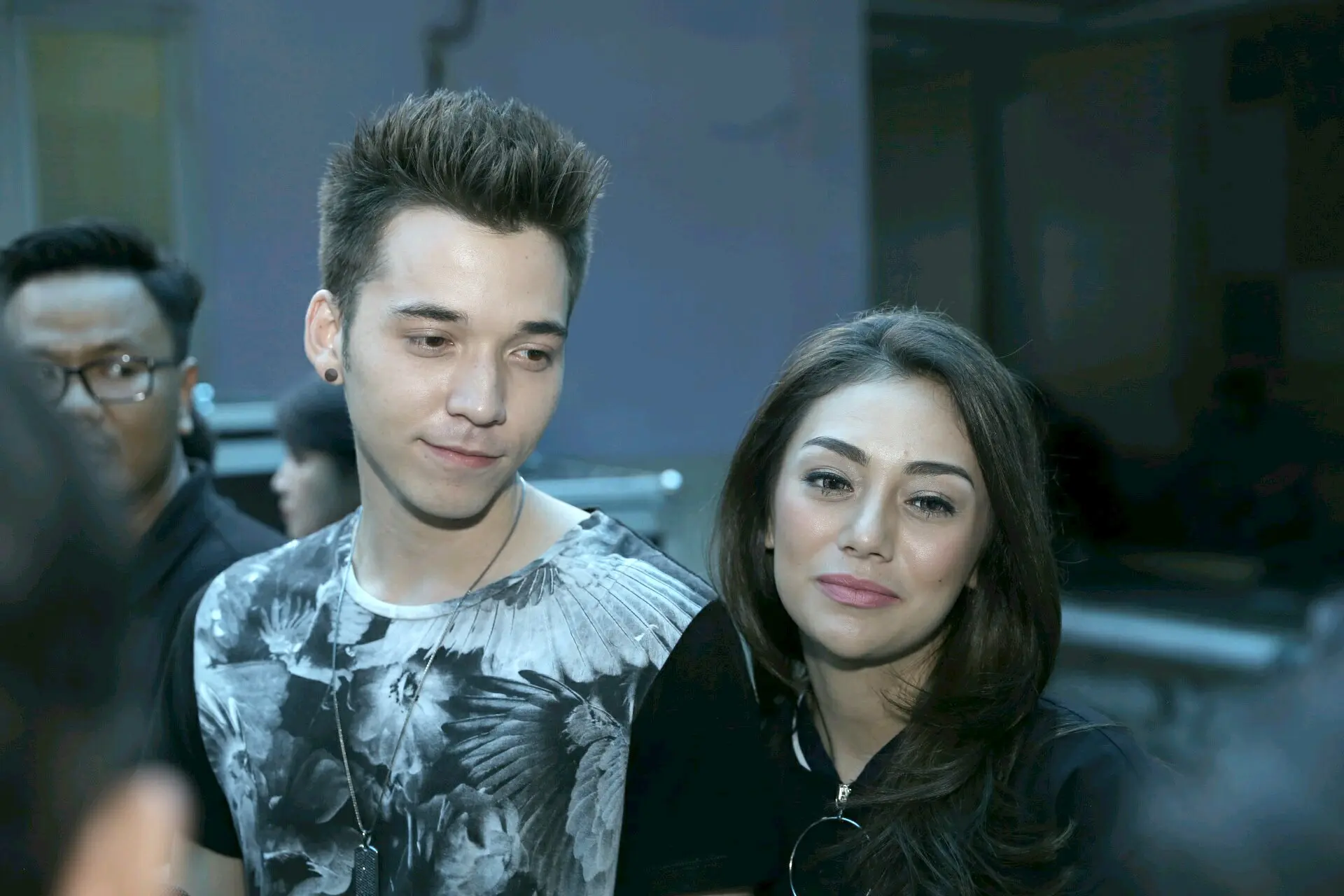 Pasangan Stefan William dan Celine Evangelista. (Galih W Satria/Bintang.com)