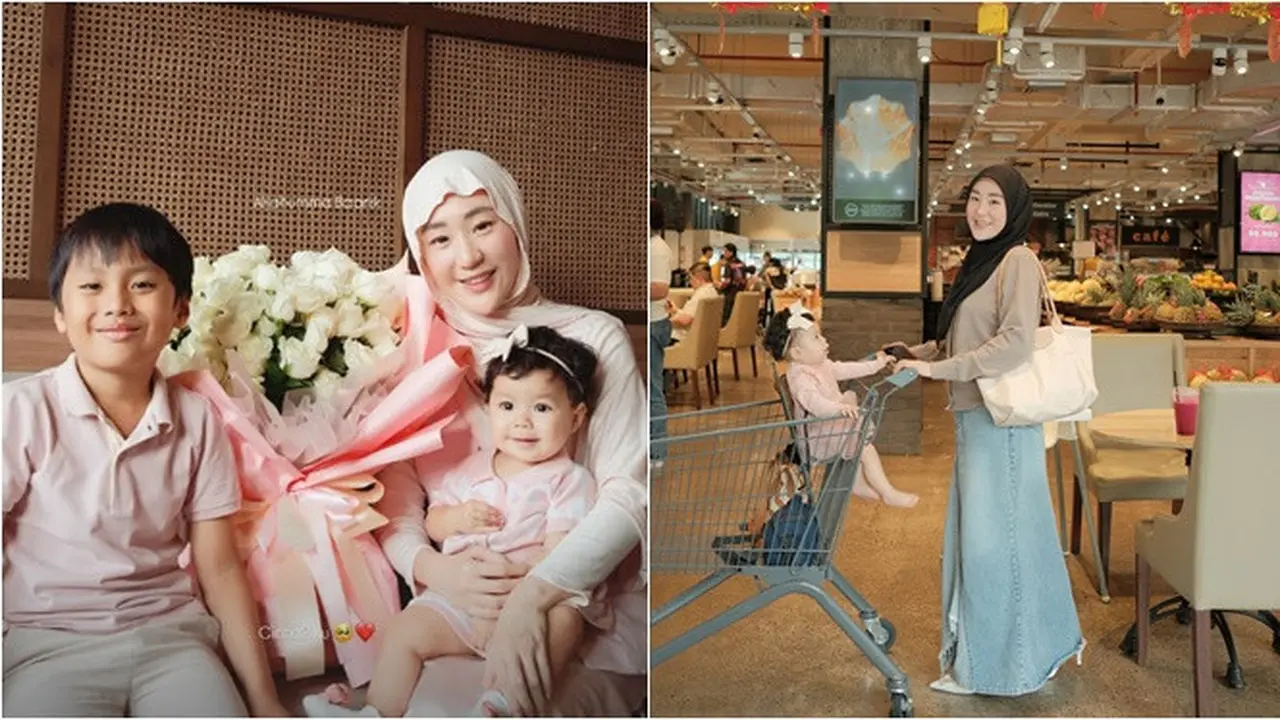 Genap 29 Tahun, Ini 5 Gaya Hijab Simpel Ala Larissa Chou saat Hangout Bareng Anak