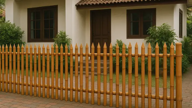 Desain Pagar Bambu Sederhana Depan Rumah/Ilustrasi gambar AI
