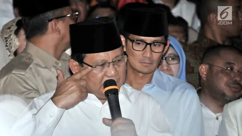 Sandiaga Uno Dampingi Prabowo Subianto di Pilpres 2019