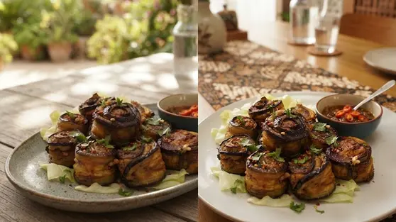 Resep Terong Gulung Isi Ayam Renyah, Gurih dan Praktis